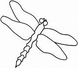 Dragonfly Coloring Clipart sketch template