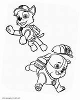 Paw Patrol Coloring Pages Rubble Chase Book Activity Printable Print Look Other sketch template