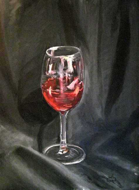 Wine Glass Painting By Claudia Croneberger