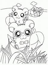 Coloring Kids Pages Hamtaro Hamster Hamsters Para Colorir Desenhos Kawaii Anime Popular Pintar Coloringhome Salvo sketch template