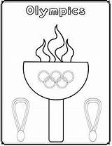 Olympic Coloring Games Pages Craft Print Color Olympics sketch template