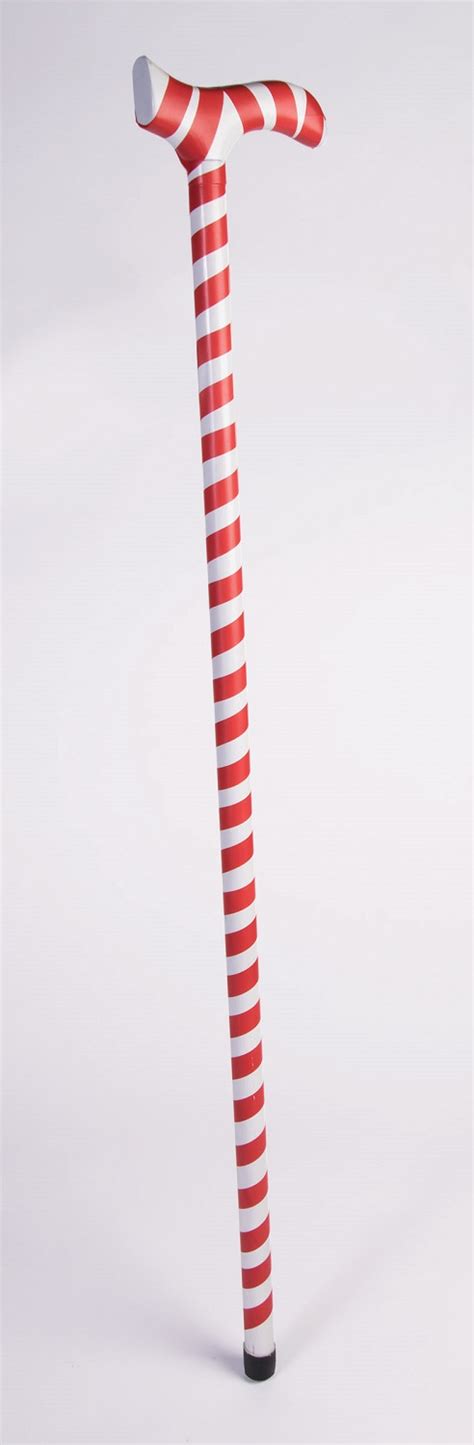 Candy Cane Cane Red White Striped 36 Wooden Walking Stick Christmas