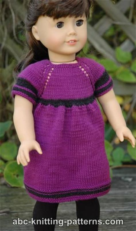 Abc Knitting Patterns American Girl Doll Night In October Dress