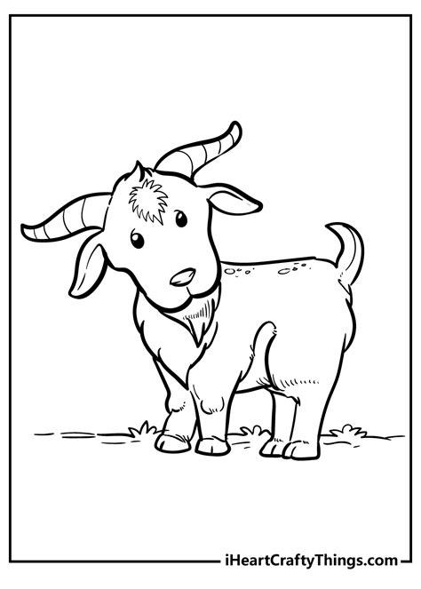 printable goat   horns coloring pages