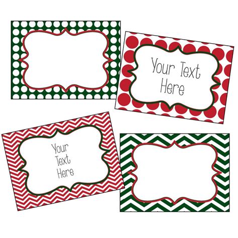 Christmas Labels Editable Christmas Labels Chevron And