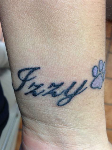 memorial tattoo    dog izzy tat tat tat