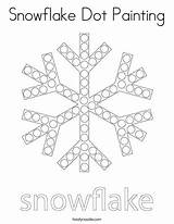 Dot Snowflake Painting Coloring Winter Noodle Pages Twisty Kids Preschool Activities Twistynoodle Snowflakes Tip Theme Cursive Print sketch template