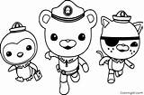 Octonauts Coloring Pages Printable Easy Vector Kids Barnacles Cartoon Color Print Kwazii Choose Board Format sketch template