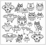Coloring Doodle Owls Animals Pages Owl Justcolor Adults Adult Style Color Animal Doodles Simple Prints Drawings Hiboux Easy Visit Choose sketch template