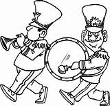 Band Marching Coloring Pages Jazz Drawing Template Getdrawings Getcolorings sketch template