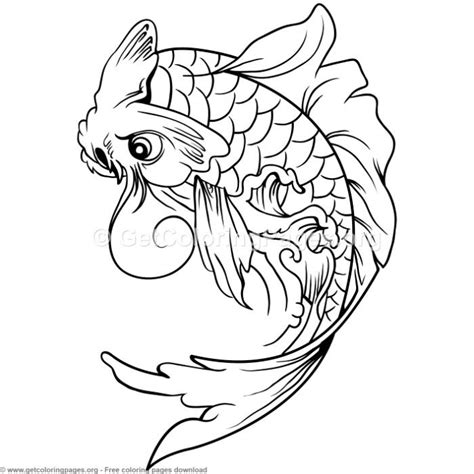 koi fish coloring pages getcoloringpagesorg coloring