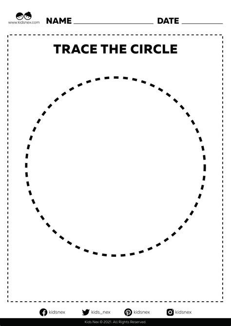 printable circle worksheets preschool learning preschool