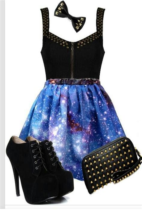 pin  kira radtke  outfit ideas galaxy outfit galaxy skirt cute fashion