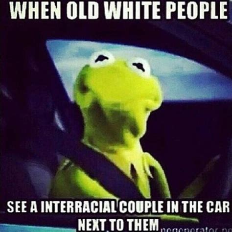 When Old White People See A Interracial Couple In The Car Next To Them