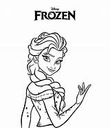 Elsa Coloring Drawing Pages Queen Good sketch template