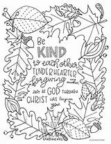 Coloring Bible Pages Ephesians Verse 32 Printable Kids Christian Fall School Colouring Sheets Digital Family Sunday Etsy Flowers Has sketch template