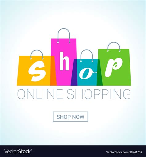 shopping shopping bags logo internet shop vector image
