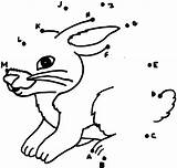 Dot Dots Rabbit Coloring Pages Printable Kids Preschool Easy Categories Abc sketch template