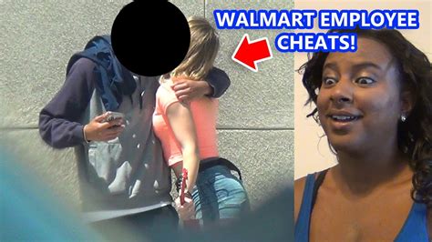 black walmart employee cheats with blonde white girl during break to
