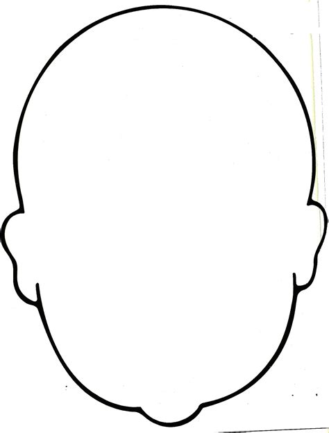 blank head coloring page clipart