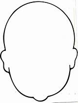 Blank Face Template Human Head Outline Coloring sketch template