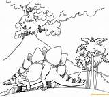 Volcano Dinosaurs Mad Goes Coloring Color Pages sketch template