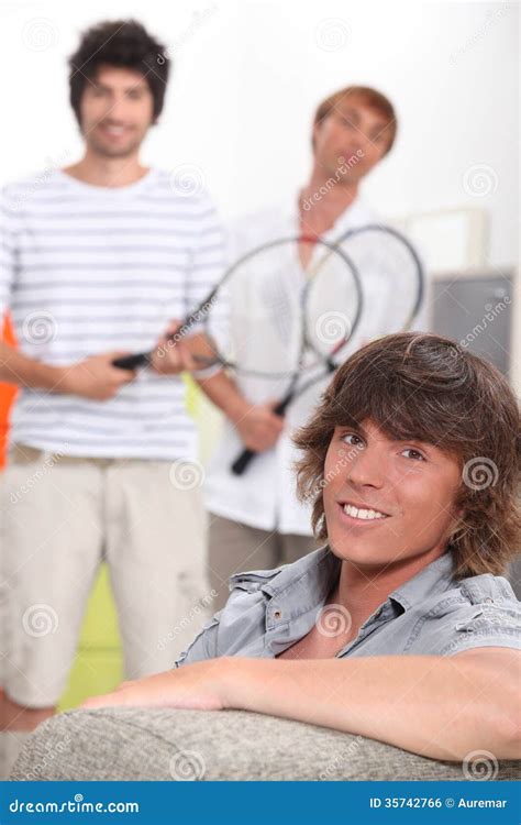 young man  friends stock photo image  friends