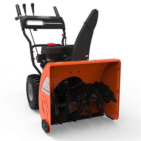 question  yard force   dual stage gas snow blower  electric start pg