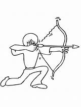 Arco Tiro Colorear Archer Flecha Bogen Archery Pfeil Ausmalbild Rodillas Supercoloring Bogenschiessen Knee sketch template