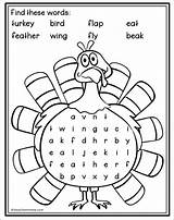 Word Search Thanksgiving Easy Turkey Kids Words Printables Printable Find Puzzle sketch template