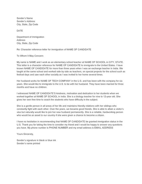 affidavit  support letter  immigration  letter template