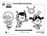 Xavier Riddle Colouring Abcmouse Celebrate Labs Pbskids sketch template