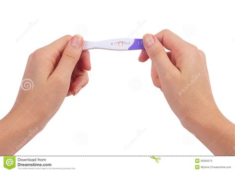 Female Hands Holding Positive Pregnancy Test Stock Images