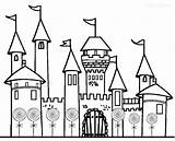 Castle Princess Pages Coloring Getdrawings Disney sketch template