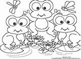 Coloring Pages Frogs October Frog Color Book Para Colorear Ranitas Colouring Clipart Printable Sheets Getdrawings 為孩子的色頁 Print sketch template