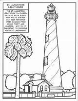Coloring Lighthouse Augustine St Sheets Light House Safe Stay sketch template