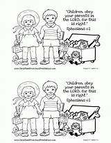 Obey Coloring Parents Children Bible God Clipart Church Pages Gives Food Preschool Verse Obedience Kids Activity Printable Library Color School sketch template