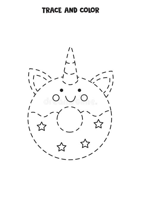 unicorn donut coloring page azzarayvon