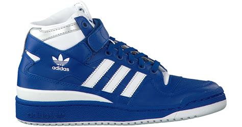 blauwe adidas sneakers forum mid  omoda