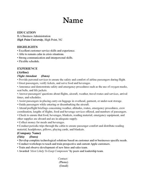 Cover Letter Resume Cabin Crew Best Sample Cabin Crew Cover
