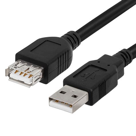 usb   male   female extension cable feet black