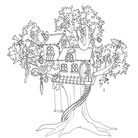 tree house  buildings  architecture  printable