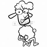 Sheep Cartoon Coloring Flock Advertisement Running sketch template