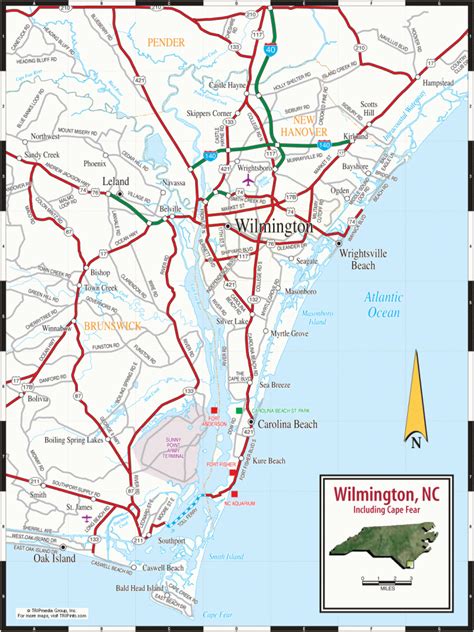 wilmington north carolina map art  map shop printable map