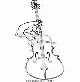 Cello Drawing Coloring Getdrawings Pages Violin sketch template