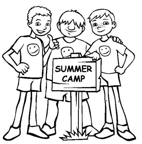 summer camp coloring page coloring page book