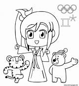 Coloring Winter Olympic Games Pyeongchang Pages Olympics Printable Print Getcolorings sketch template