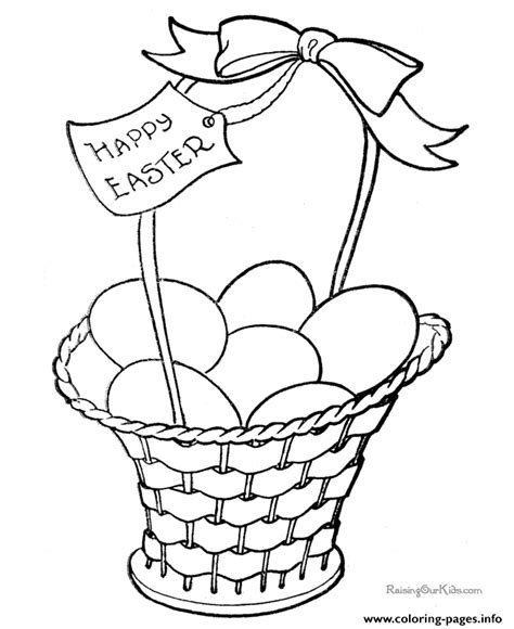 easter basket  coloring page printable