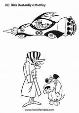 Wacky Barbera Muttley Dastardly Racers Printablecolouringpages sketch template