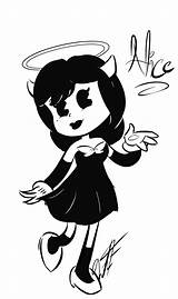 Alice Angel Pages Coloring Flame Watery Template Deviantart sketch template